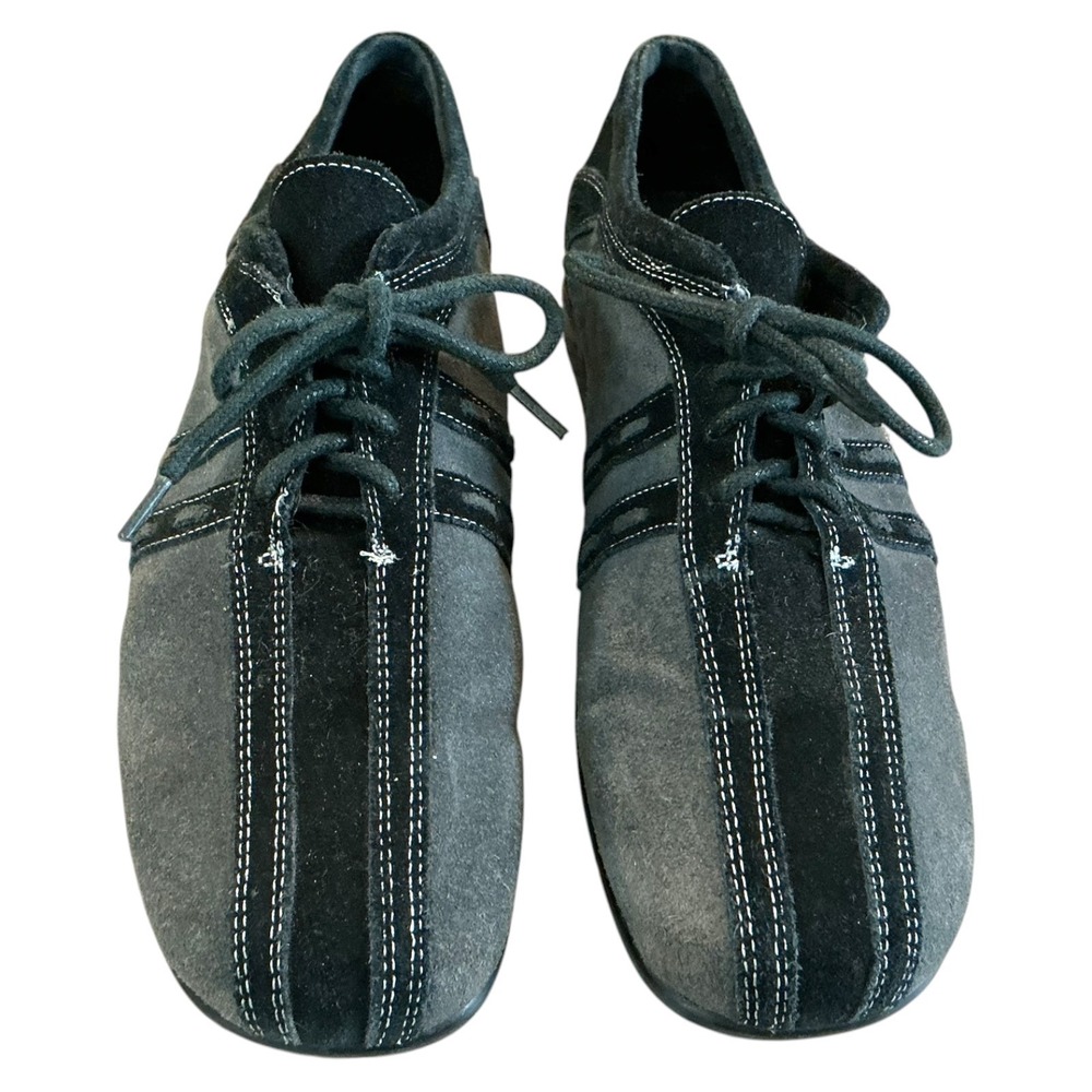 ⭐️David Tate WOW Oxfords Black Grey Suede Comfort Walking Shoes Lace Up Casual